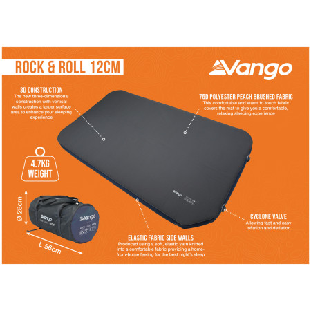 Самонадувний матрац Vango Rock & Roll 12cm