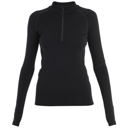 Жіноча функціональна футболка Icebreaker Women 300 MerinoFine™ Polar LS Half Zip чорний Black
