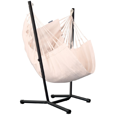 Крісло-гойдалка з підставкою La Siesta Fiji set Organic Comfort бежевий Latte