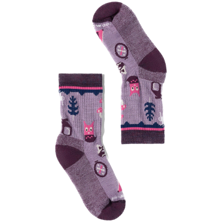 Дитячі шкарпетки Smartwool Kids' Hike Light Cushion Critter Cache C фіолетовий Purple Dawn