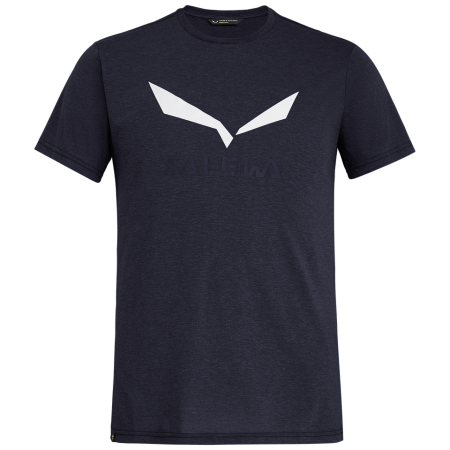 Pánské triko Salewa Solidlogo Dri-Rel M S/S Tee modrá/tm.šedá premium navy melange