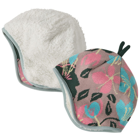 Дитяча шапка Patagonia Baby Reversible Beanie сірий/рожевий Hopes and Blooms: Fuzzy Mauve