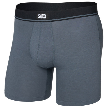 Чоловічі боксери Saxx Essential Cotton Boxer Brief Fly сірий turbulence