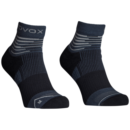 Жіночі мериносові шкарпетки Ortovox All Mountain Quarter Socks W чорний/сірий Black Raven