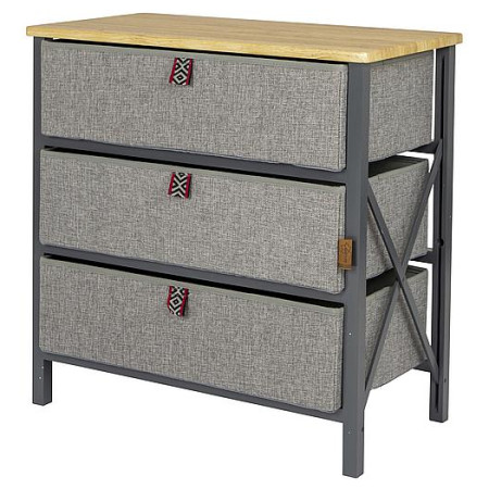 Skříň Bo-Camp Cabinet Northwood Wide 3 šedá grey