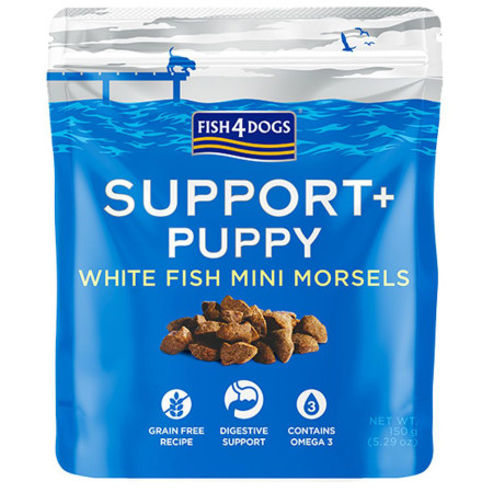 Ласощі для собак Fish4Dogs Puppy White Fish Morsels Digestion 150g