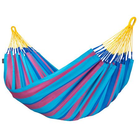 Houpací síť La Siesta Sonrisa Single modrá/červená wildberry