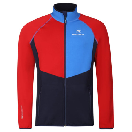 Чоловіча функціональна толстовка Progress Glacier червоний/синій červená/stř.modrá/tm.modrá