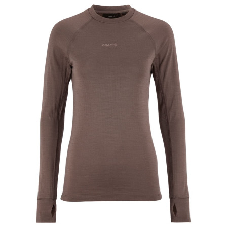 Жіноча функціональна футболка Craft Wool Comfort Rn LS W коричневий Brown
