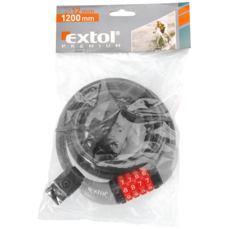 Велосипедний замок Extol 12x1200 mm