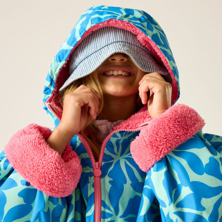 Водонепромокне пальто Regatta Junior Waterproof Changing Robe SBluFlPiLem