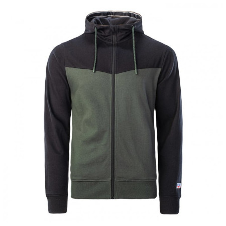 Чоловіча толстовка Hi-Tec Sabarin зелений/чорний Deep Forest/Black
