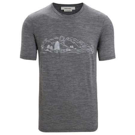 Чоловіча функціональна футболка Icebreaker Tech Lite II SS Tee Nature Sprint сірий