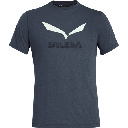 Pánské triko Salewa Solidlogo Dri-Rel M S/S Tee tmavě modrá ombre blue melange
