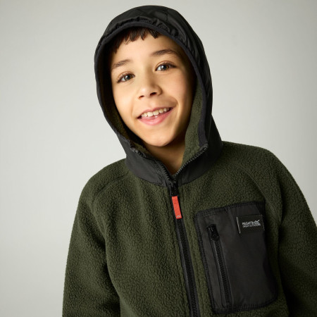 Дитяча толстовка Regatta Munro Hybrid Jacket DarkKhak/Blk