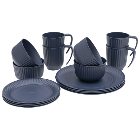Набір посуду Outwell Delish 4 Person Dinner Set темно-синій Navy Night