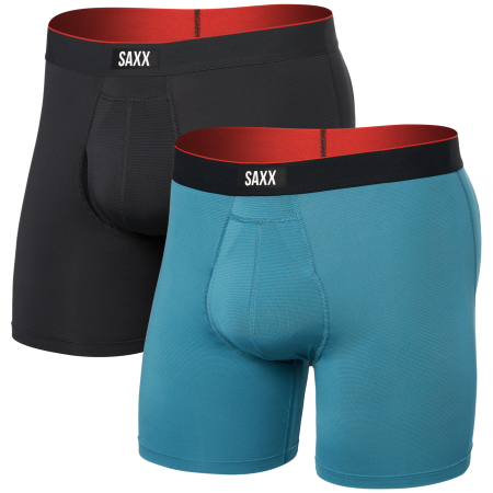 Боксерки Saxx Multi-Sport Mesh Boxer Brief Fly 2Pk синій/чорний hydro blue/faded black