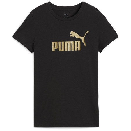 Жіноча футболка Puma ESS NO. 1 LOGO Metallic Tee чорний PUMA Black-metallic gold