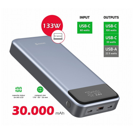 Повербанк Swissten POWER BANK 30000 mAh