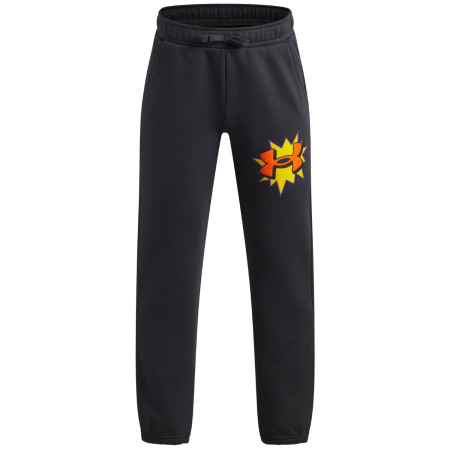 Дитячі штани Under Armour UA B Rival FLC Graphics Jgr Anthracite сірий Anthracite / / Outrageous Orange