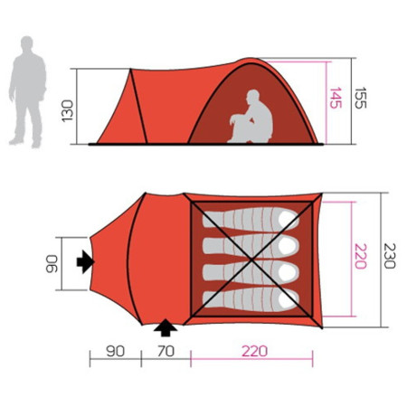 Намет на 4 особи Hannah Atol 4 Cool