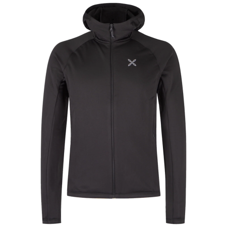 Чоловіча кофта Montura Fadis Grid Hooded Maglia чорний Black