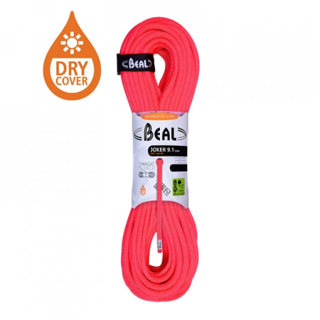 Альпіністська мотузка Beal Joker 9,1 mm (50 m) Dry Cover помаранчевий ORANGE