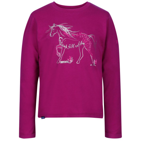 Dětské triko Regatta Wendell kůň růžová Beetroot