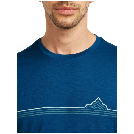 Чоловіча футболка Icebreaker Men Merino 150 Tech Lite SS Tee Range Stripes