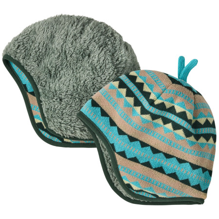 Дитяча шапка Patagonia Baby Reversible Beanie сірий Diamond Stripe: Snowmelt Blue