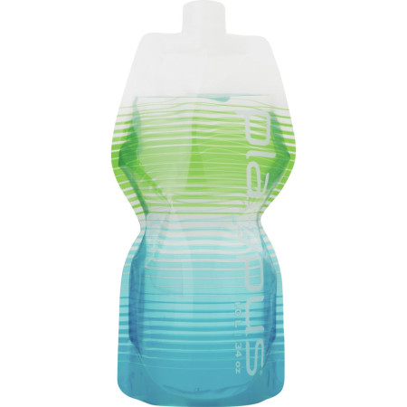 Skládací láhev Platypus Soft Bottle 1,0L zelená/modrá Coastal Stripe
