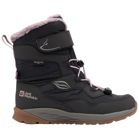 Дитячі зимові черевики Jack Wolfskin Polar Bear-G Texapore High Vc K - Phantom чорний/рожевий phantom