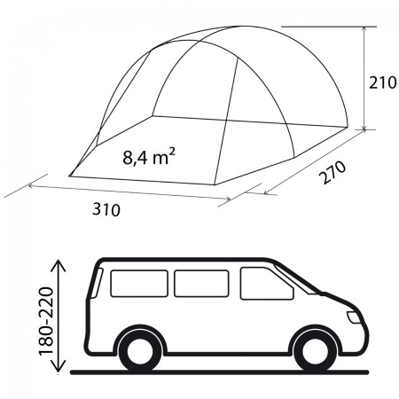 Приставний намет Brunner Entrada