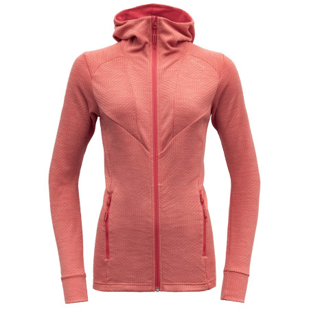 Жіноча толстовка Devold Aksla Woman Jacket W/Hood лососевий Poppy