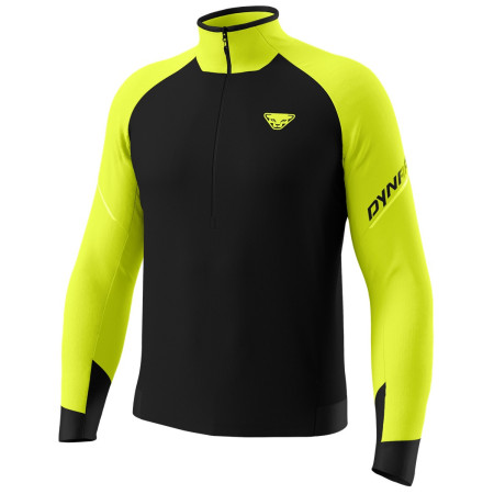 Чоловіча функціональна футболка Dynafit Alpine L/S 1/2 Zip Tee M чорний/жовтий 5A31 - ultra yellow/0910