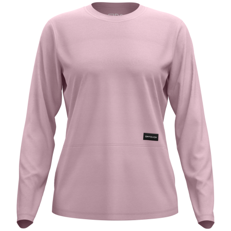 Жіноча функціональна футболка Ortovox 185 Merino Patch Long Sleeve рожевий Dawn Rose
