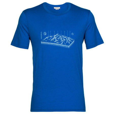 Чоловіча футболка Icebreaker Tech Lite II SS Tee Alps 3D синій