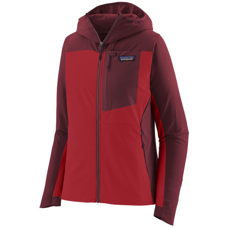 Жіноча софтшелова куртка Patagonia R1 CrossStrata Hoody червоний Touring Red