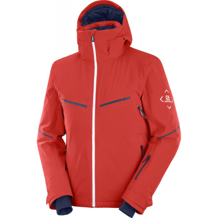 Чоловіча куртка Salomon Brilliant Jacket M червоний GojiBerry/White/NightSky