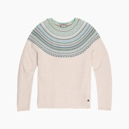 Жіночий светр Royal Robins Westlands Fairisle Crew бежевий Chalk Htr Manzanita Pt