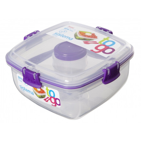 Salátový box Sistema Salad To Go 1,1L fialová