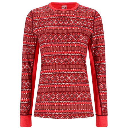 Жіноча функціональна футболка Kari Traa Lune Long Sleeve Baselayer червоний/помаранчевий