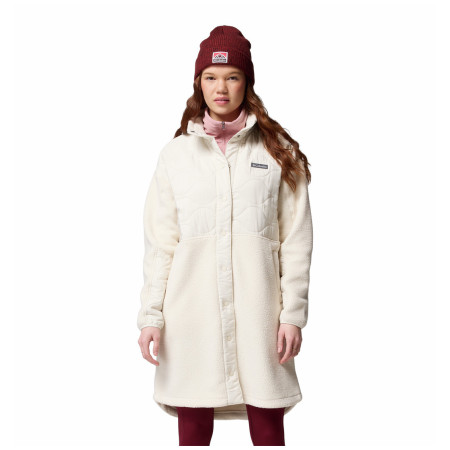 Жіноча зимова куртка Columbia Cloud Point Long Fleece бежевий Chalk