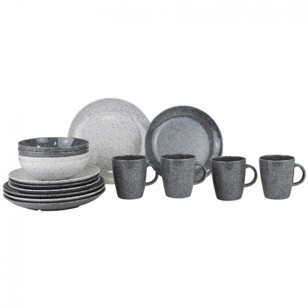 Набір посуду Gimex Solid Line Granite 16 pcs сірий