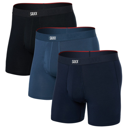 Чоловічі боксери Saxx Vibe Xtra Soft Comfort Boxer Brf Fly 3Pk темно-синій dark denim/navy/black