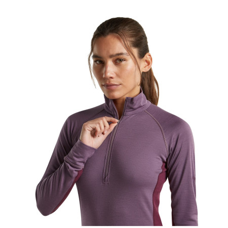 Жіноча функціональна футболка Icebreaker Women Mer 200 ZoneKnit LS Half Zip