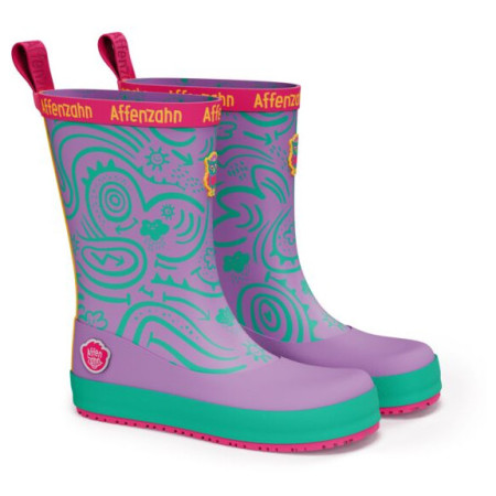 Дитячі гумові чобітки Affenzahn Rainboot Vegan Plashy Owl фіолетовий Owl