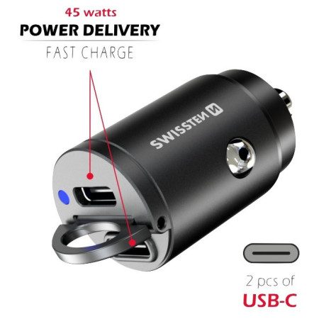 Автомобільний адаптер Swissten Car Charger 45W