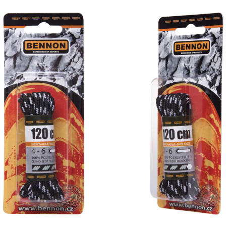 Tkaničky do bot Bennon Laces Black-Grey Box 120 cm
