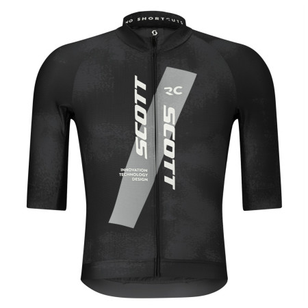 Чоловіча велофутболка Scott Jersey M's RC Pro чорний/сірий black/white